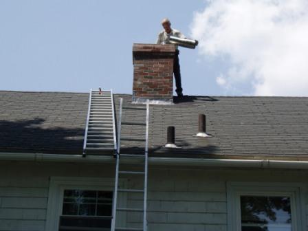 trimming chimney liner